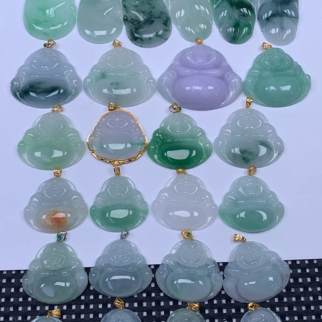 翡翠未镶嵌颈饰天然