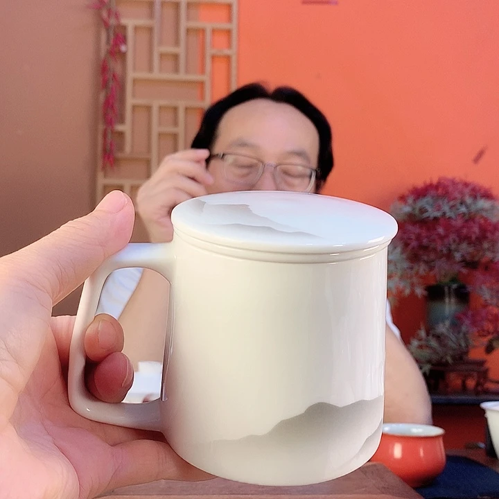 羊脂玉办公泡茶杯8528855