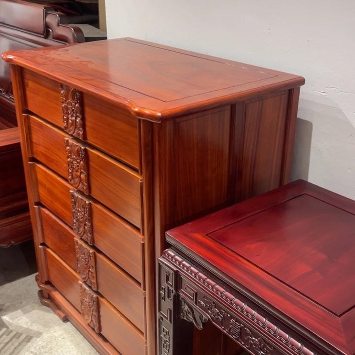 小叶红檀斗柜➕高几➕35鼓凳徽**光