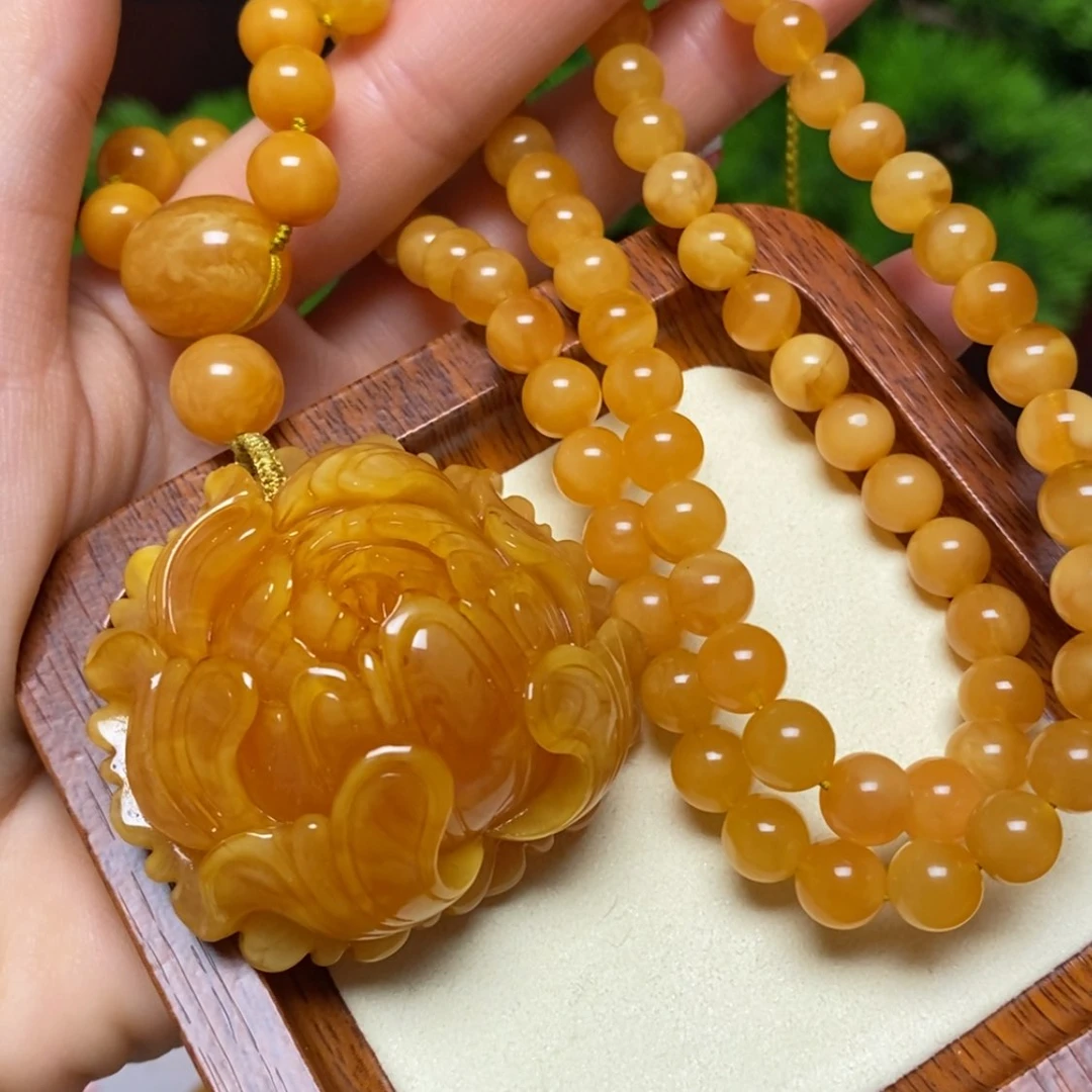 【闪购商品】蜜蜡颈饰未镶嵌项链