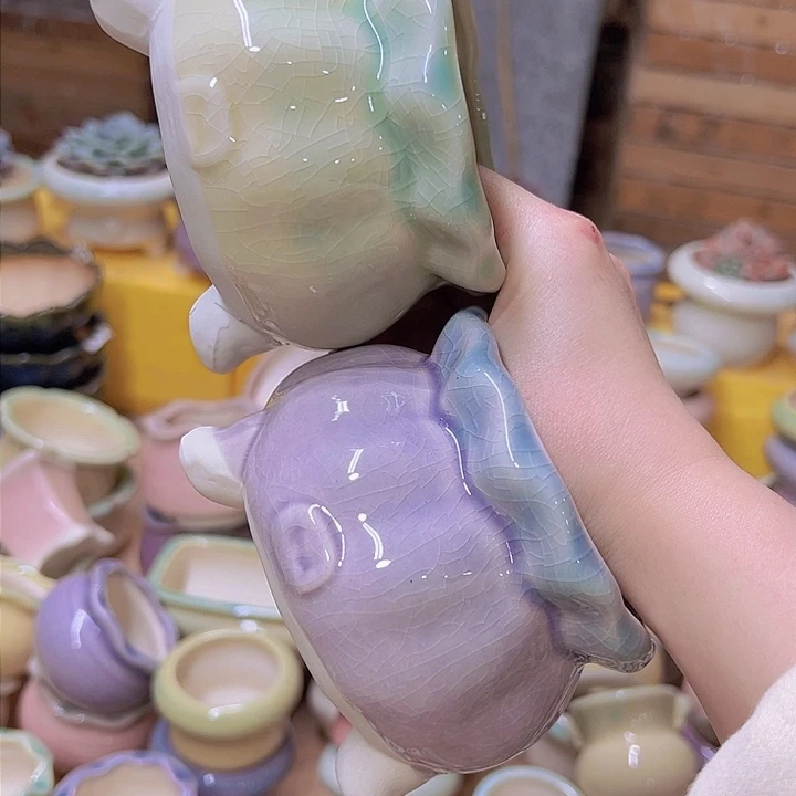 红陶陶瓷花盆当场满12包邮