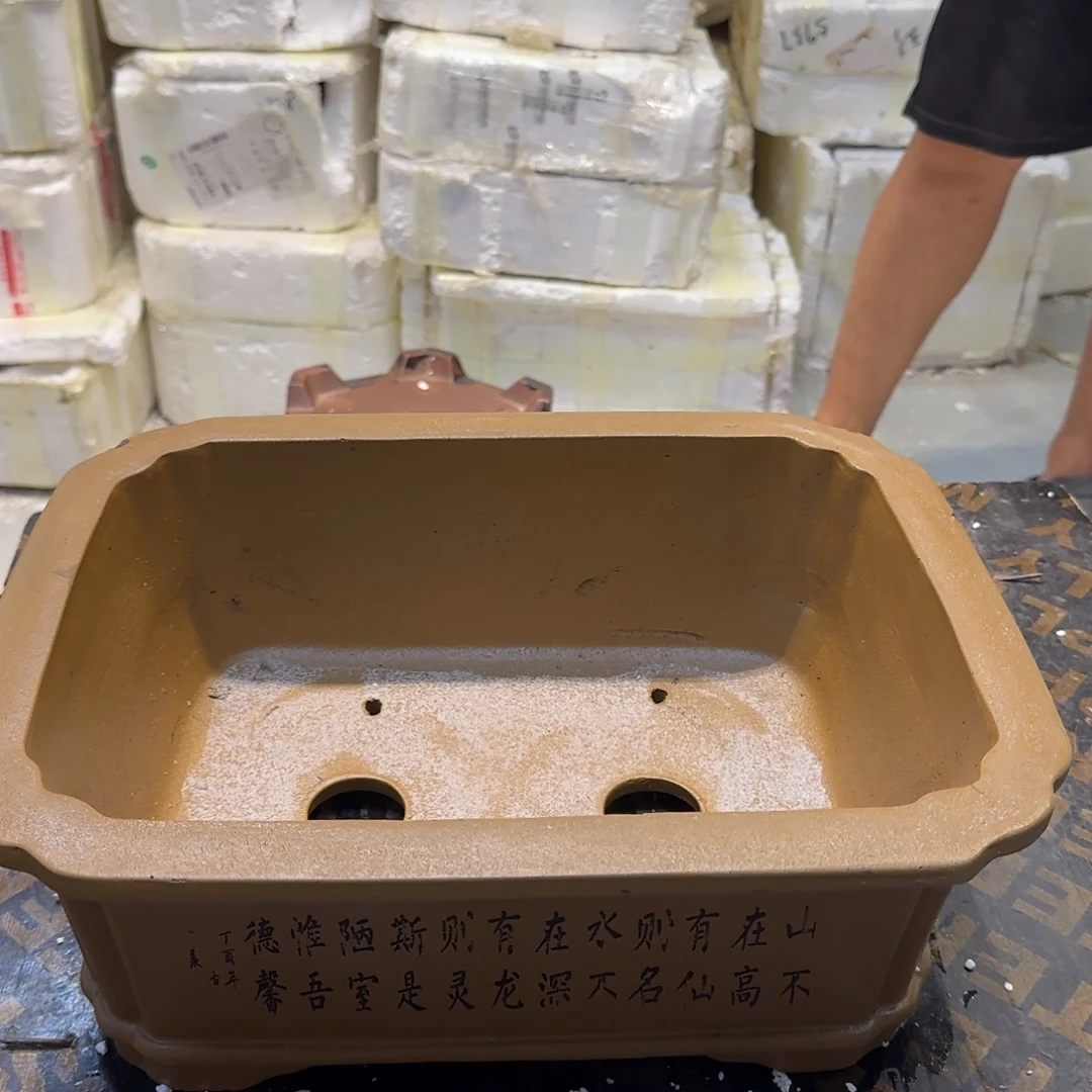 紫砂花盆口径28.21.10口径