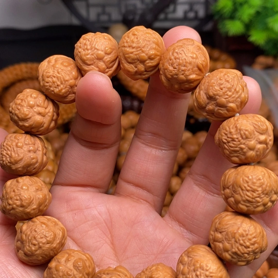菩提籽类橄榄核雕刻猴头核桃手串手链项链
