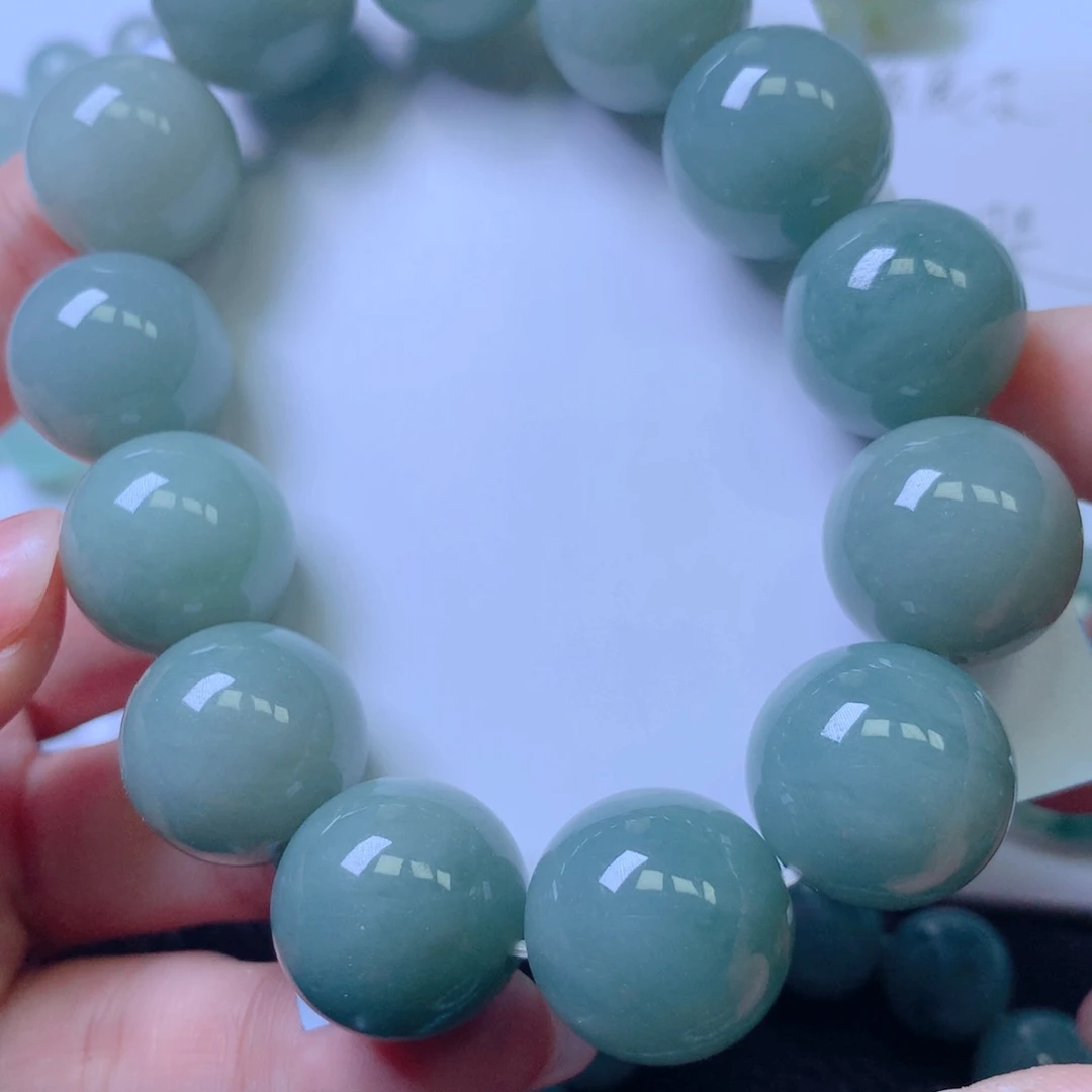翡翠手串未镶嵌A**y天然缅甸翡翠手串