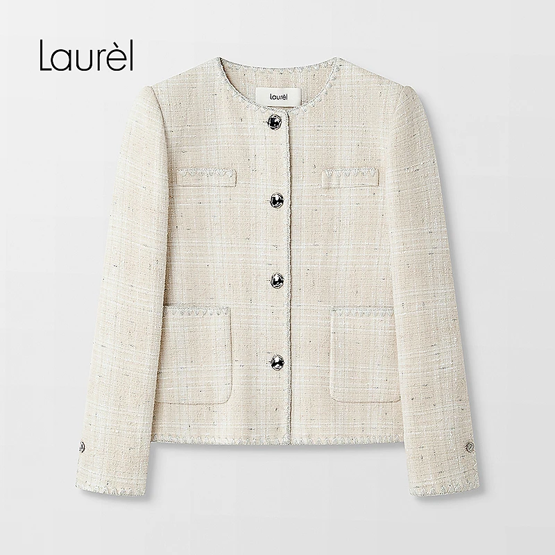 【晨粉专享】Laurel劳芮25秋小香风圆领短外套LWD356W027DX
