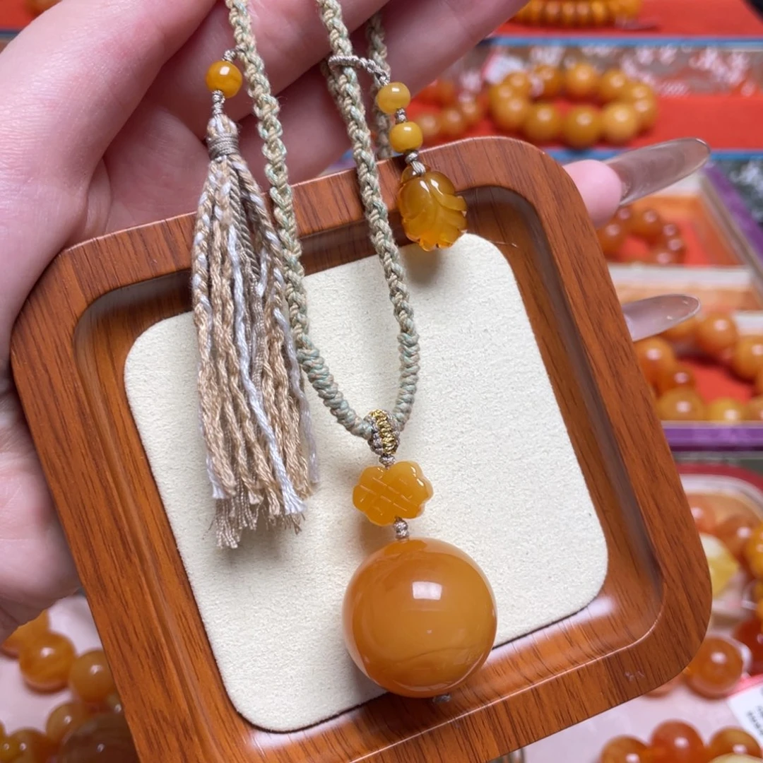 蜜蜡颈饰未镶嵌项链