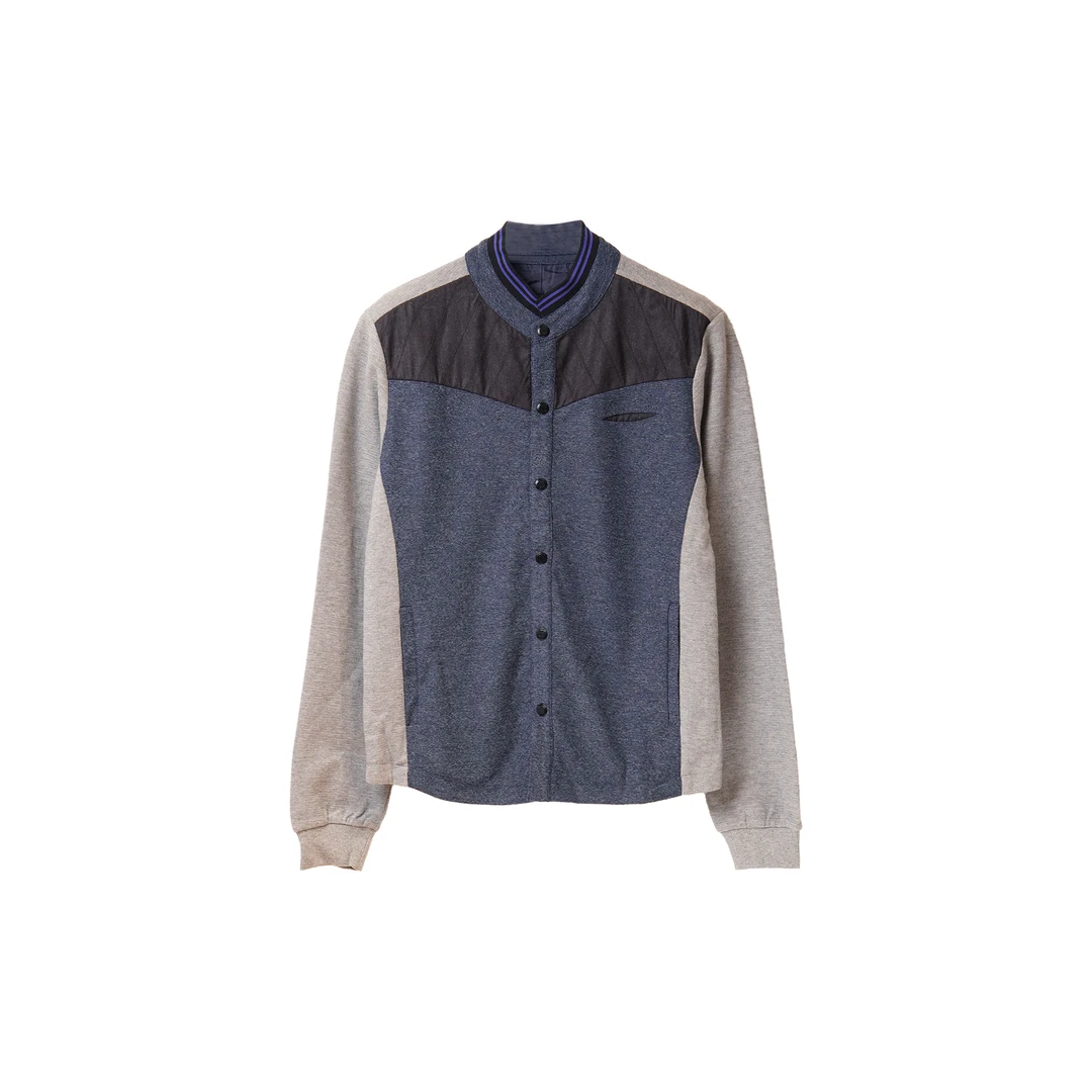 Y4QBZ0159#男士潮流长袖保暖休闲拼接衬衣男装外套