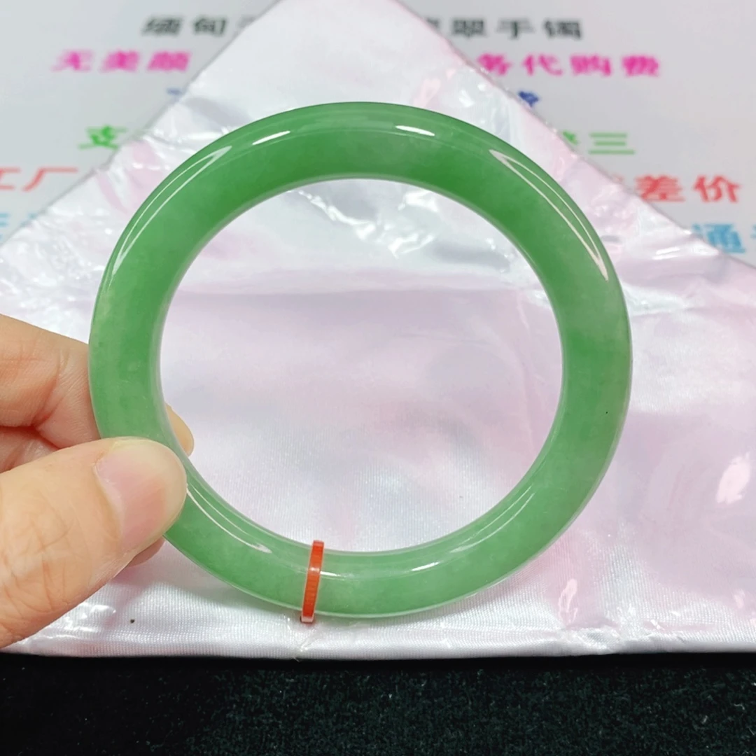 未镶嵌手镯翡翠57圈口圆条