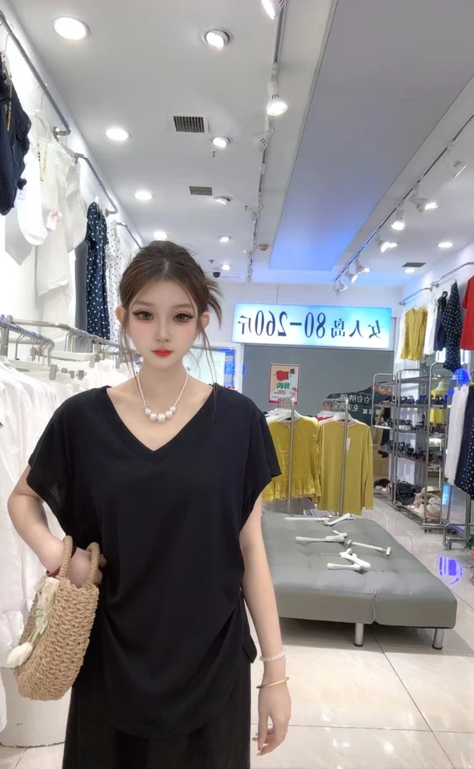 纸片人显瘦气质半袖