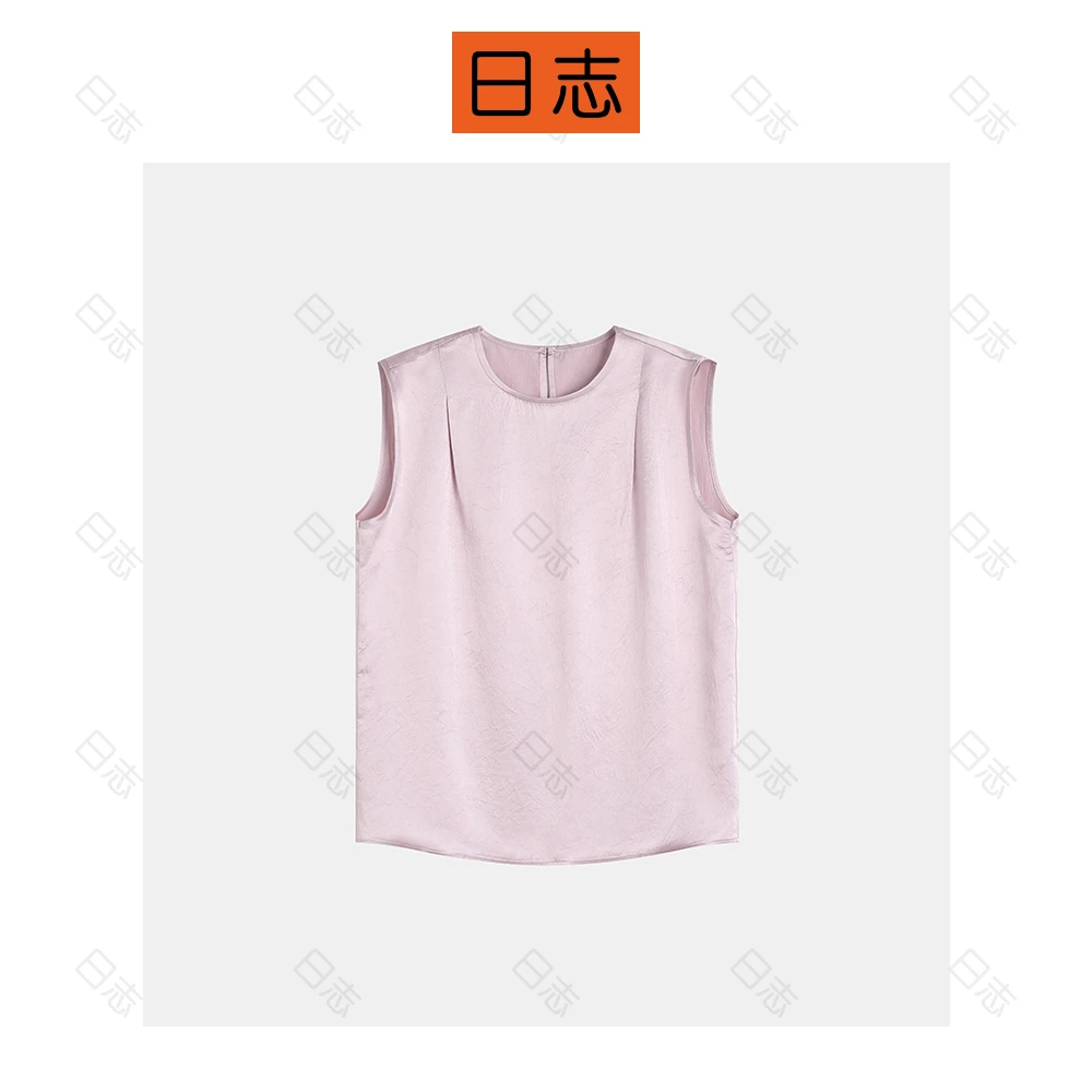 百搭休闲风宽松型法式内搭时尚女士小衫无袖DD52XS174