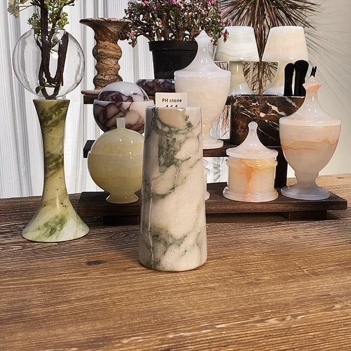 石材411莫奈花园花瓶