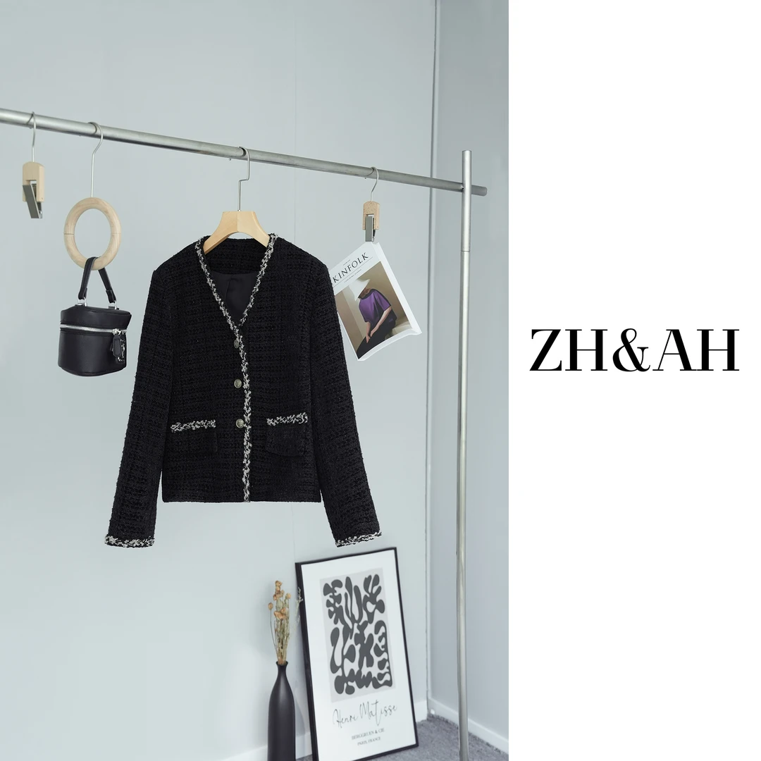 ZH&AH【低奢名媛】春季新款时尚气质百搭设计师款孕期小香风外套