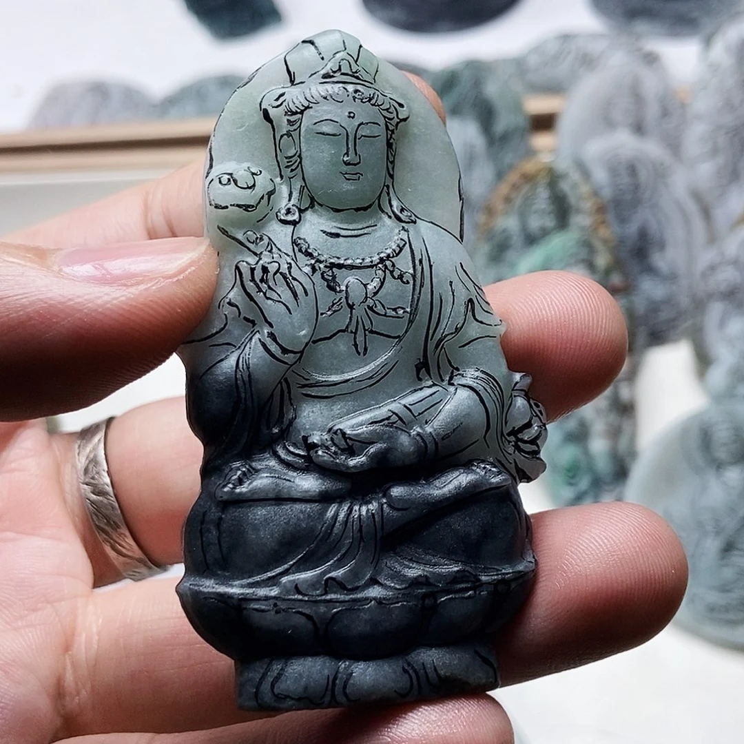 南***豆未镶嵌定制翡翠此后回家