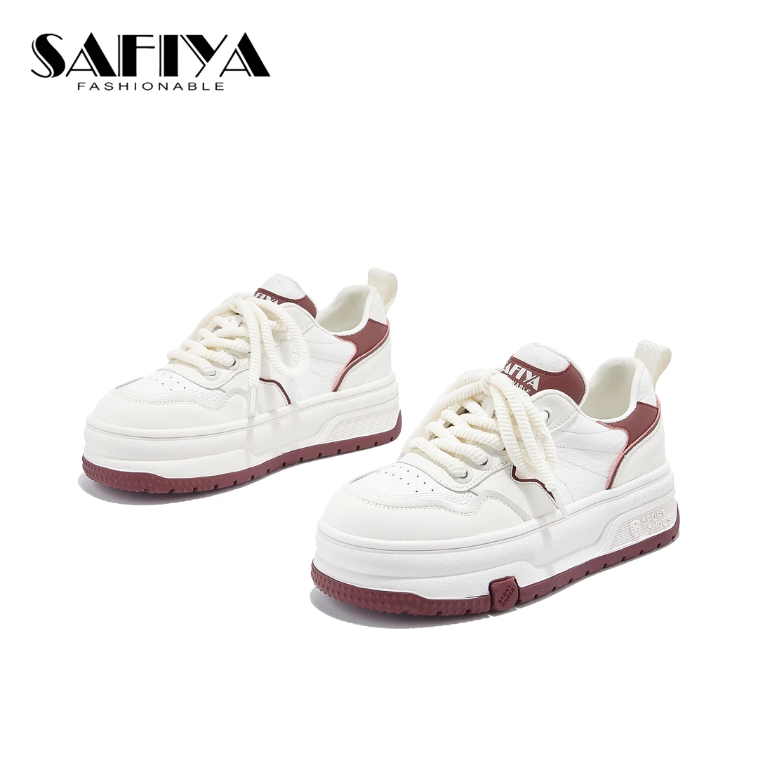 索菲娅Safiya2025春季新款拼色潮流百搭时尚休闲小白鞋SFD1111A32