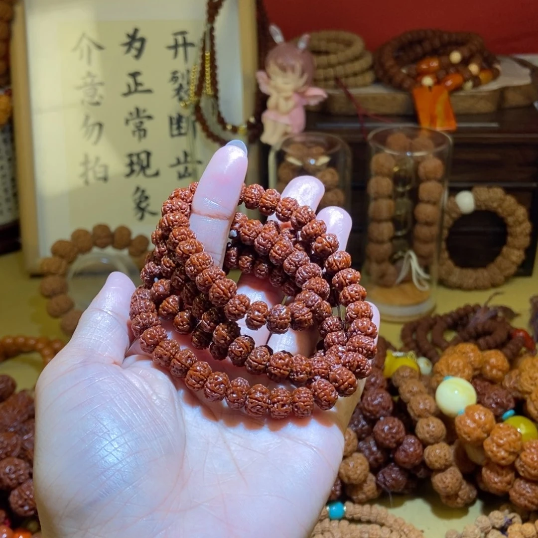 金刚菩提吊坠96玉化108双圈原创貔貅款