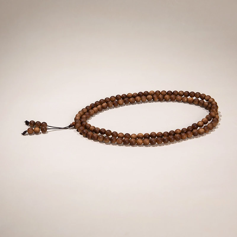 沉香“浙里香文化馆"越南顺化沉水级天然紫奇楠手串8mm