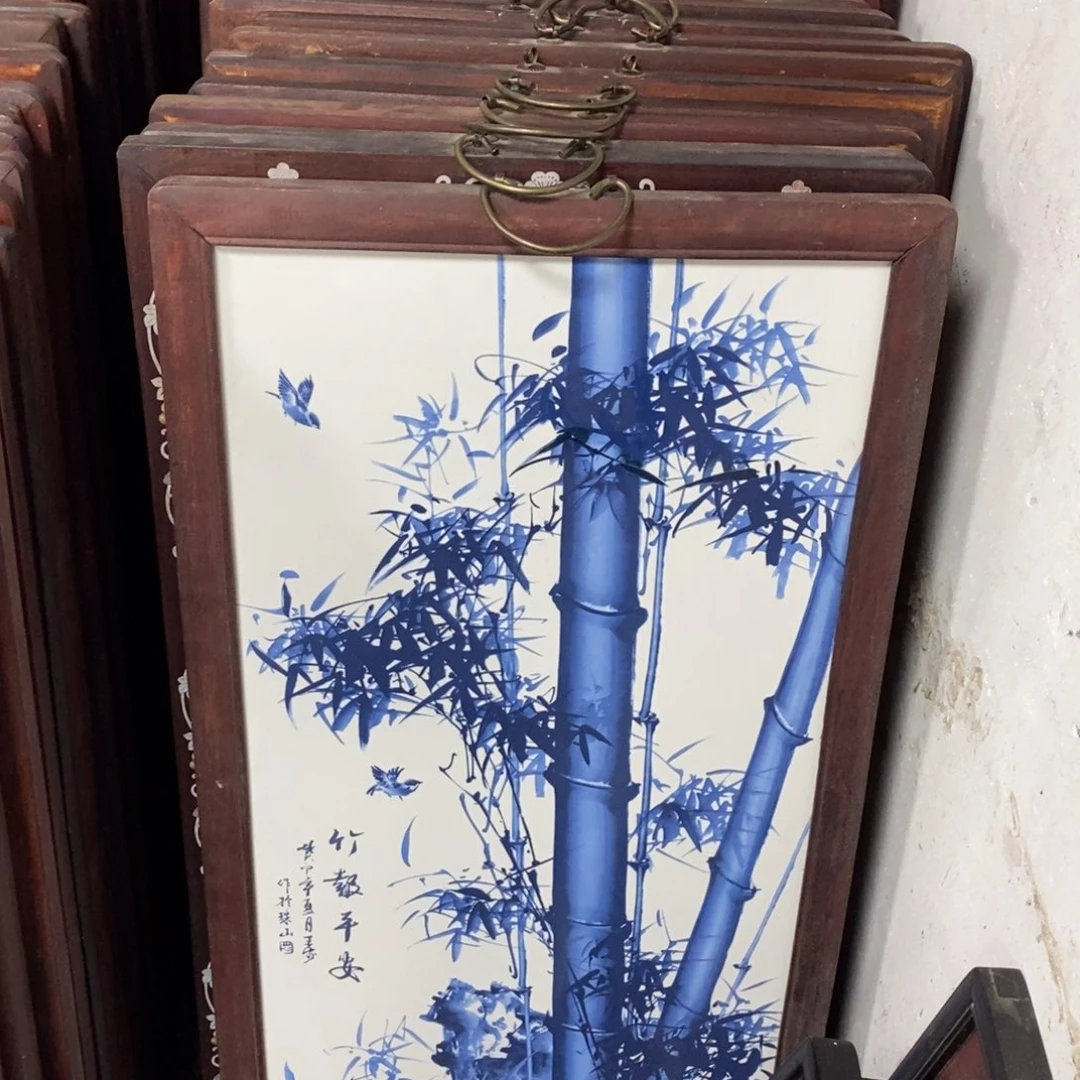 瓷片86*46*1景德镇瓷板画柴窑烧制