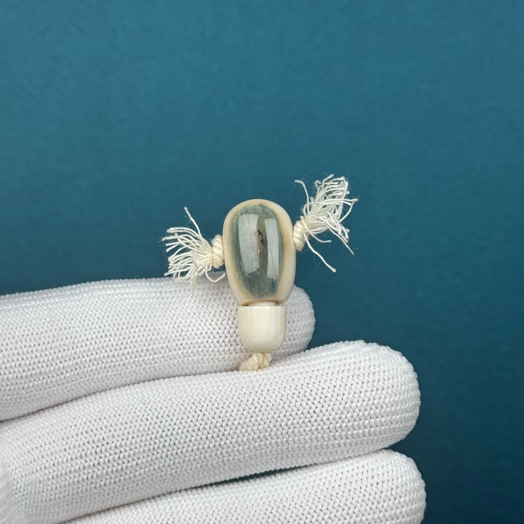 D42-87天然猛犸牙 蓝眼睛三通11.8*25mm支持复检