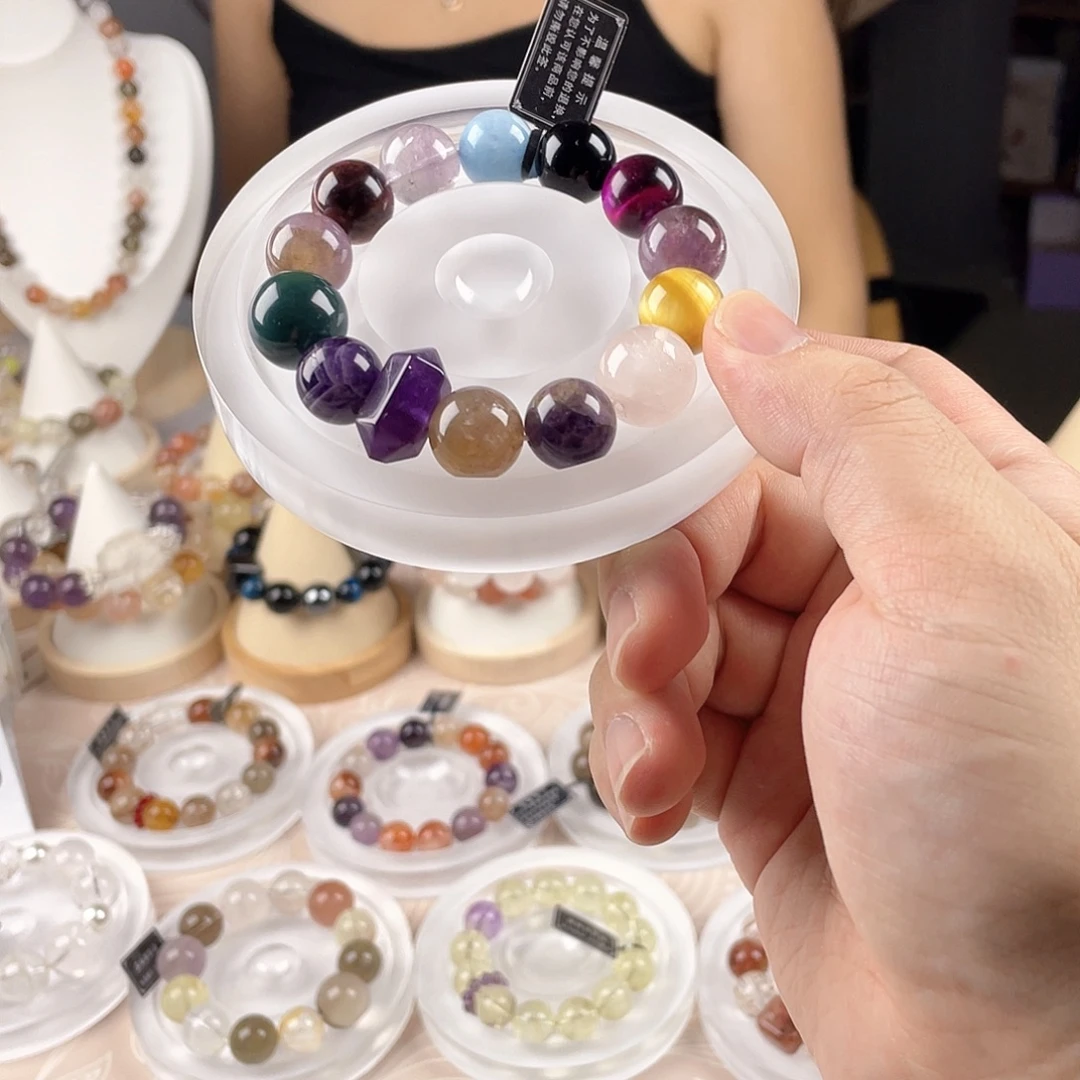 银S925镀金镶嵌手链水晶