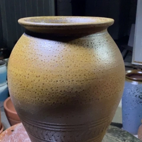 【闪购商品】紫砂花盆高约32口约20手工