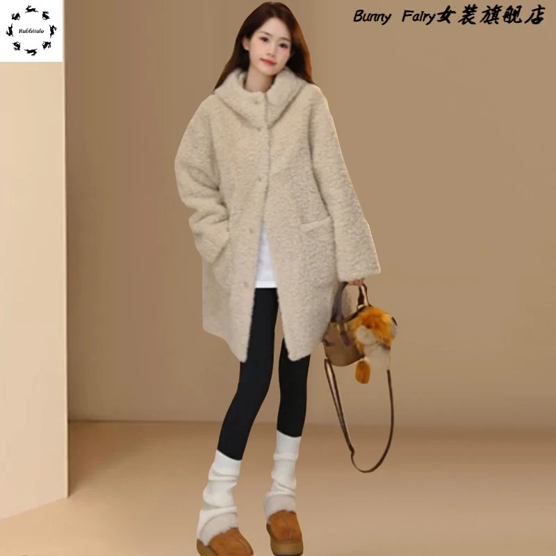 女装2025冬季新款独特超好看质量好连帽中长款加厚保暖外套女秋冬