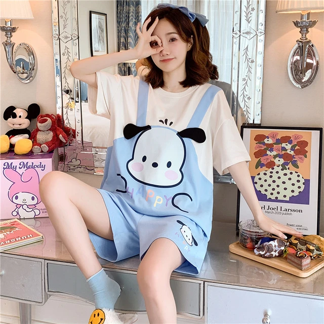 可外穿睡衣夏天女款夏季2025新款棉网红风小个子短袖家居服套装