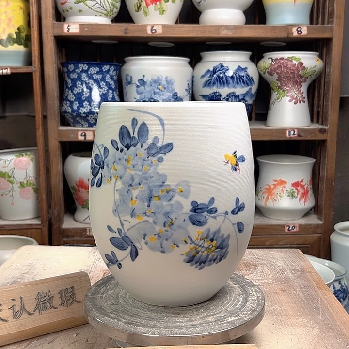 陶但盆兰兰紫藤新款新款陶瓷陶瓷次