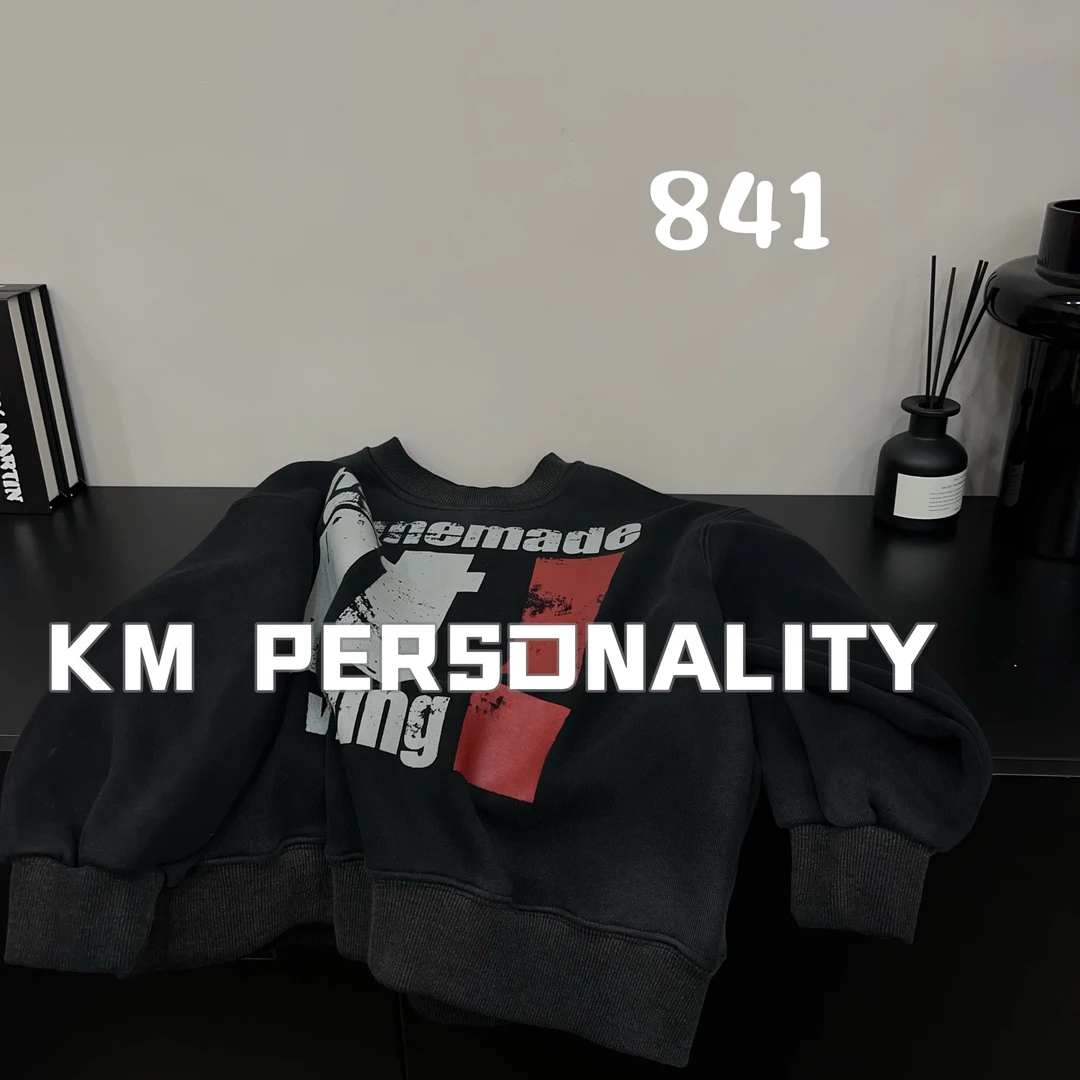 KM PERSONALITY 2024 新款冬季加绒儿童卫衣 841