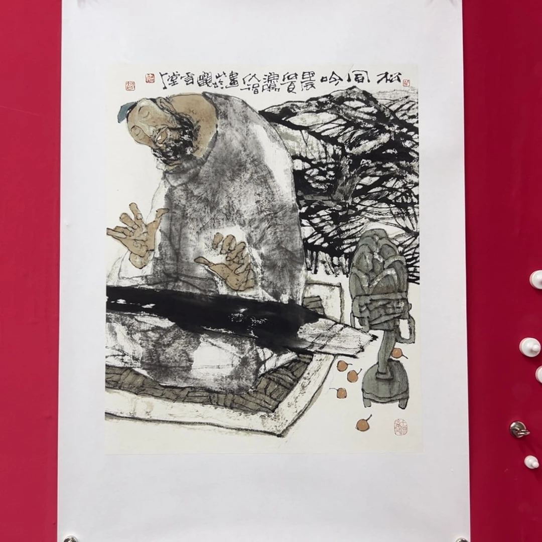 国画李*风仇智3平尺精品