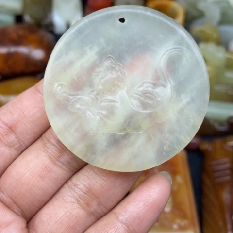 蛇纹石玉未镶嵌颈饰63