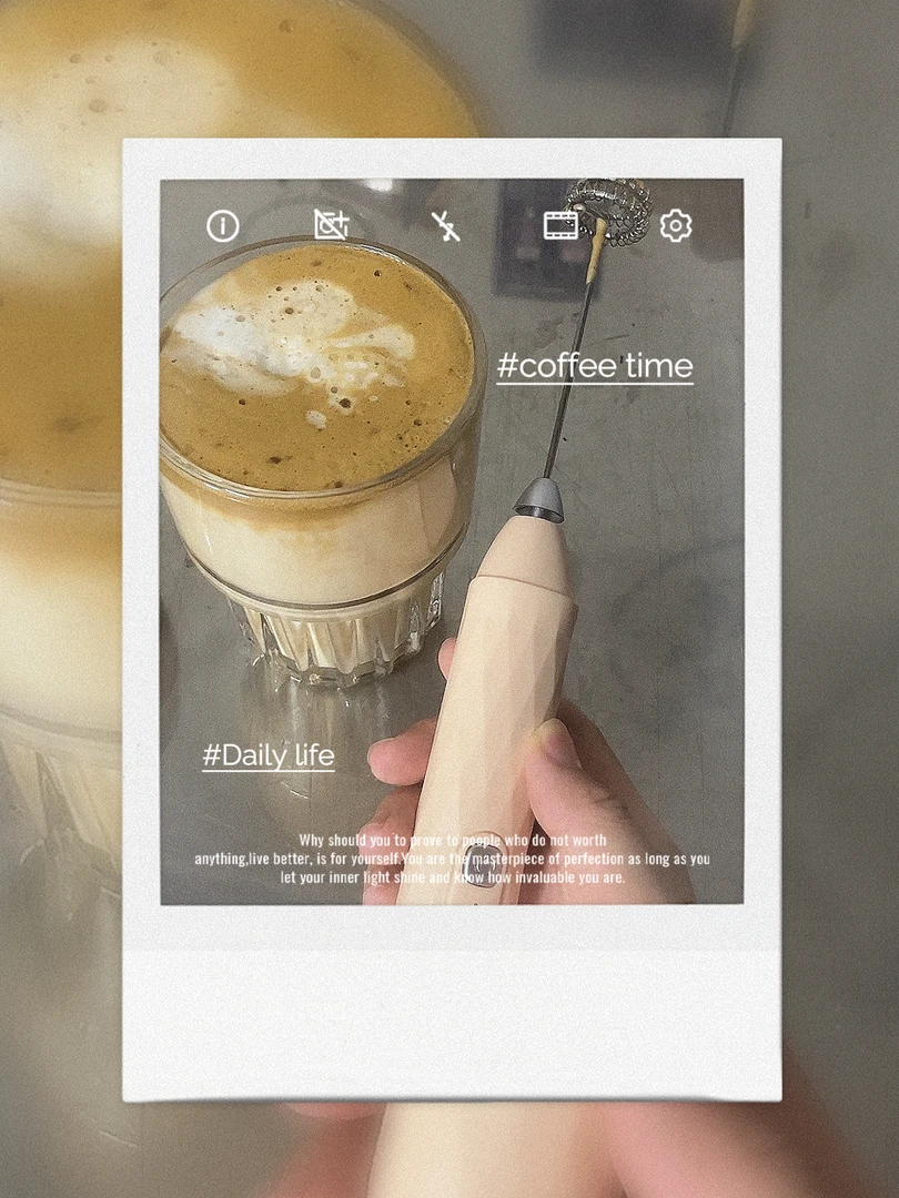 出口批发)USB充电手持电动打奶泡器咖啡家用牛奶打发搅拌棒搅拌器