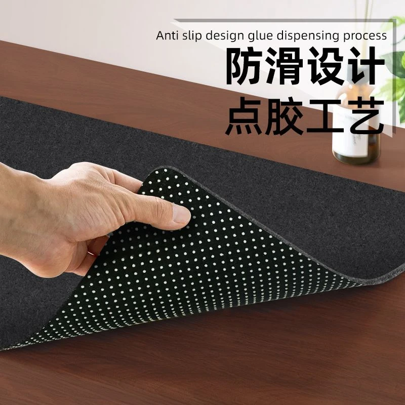 【高质量滴塑防滑】毛毡超大号电脑键盘垫简约高级感通用桌垫办公垫