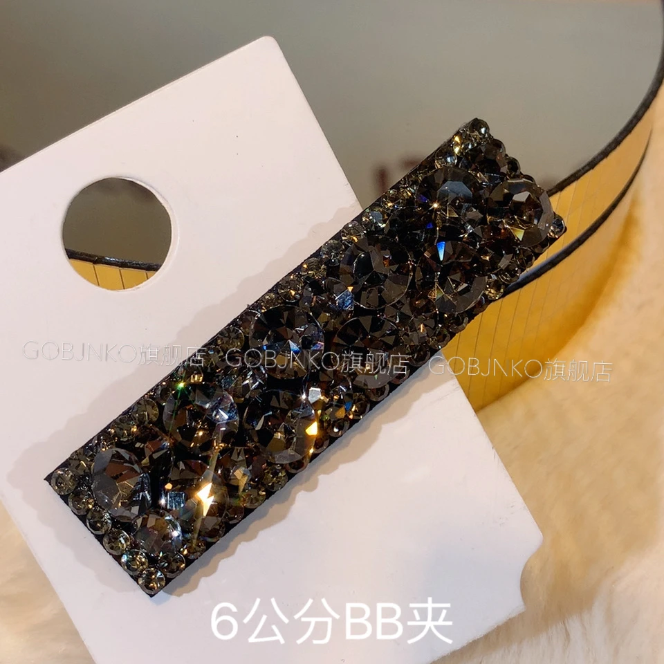 GOBJNKO韩版气质掰掰夹轻奢发饰时尚百搭发卡简约满钻复古BB夹