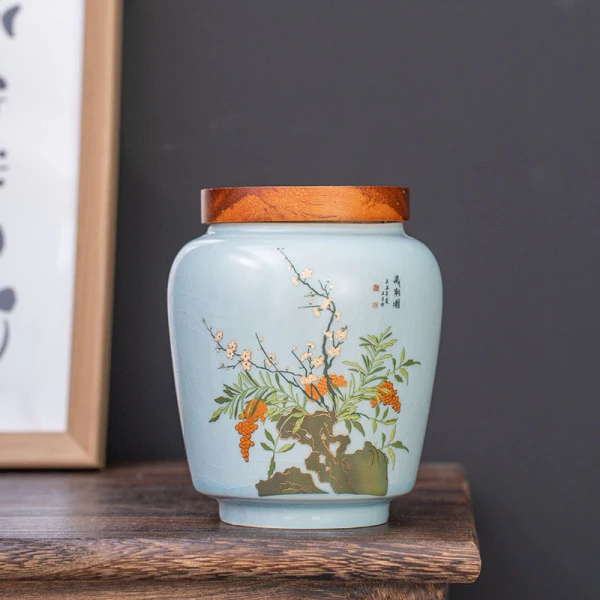 岁朝图茶叶罐 1083