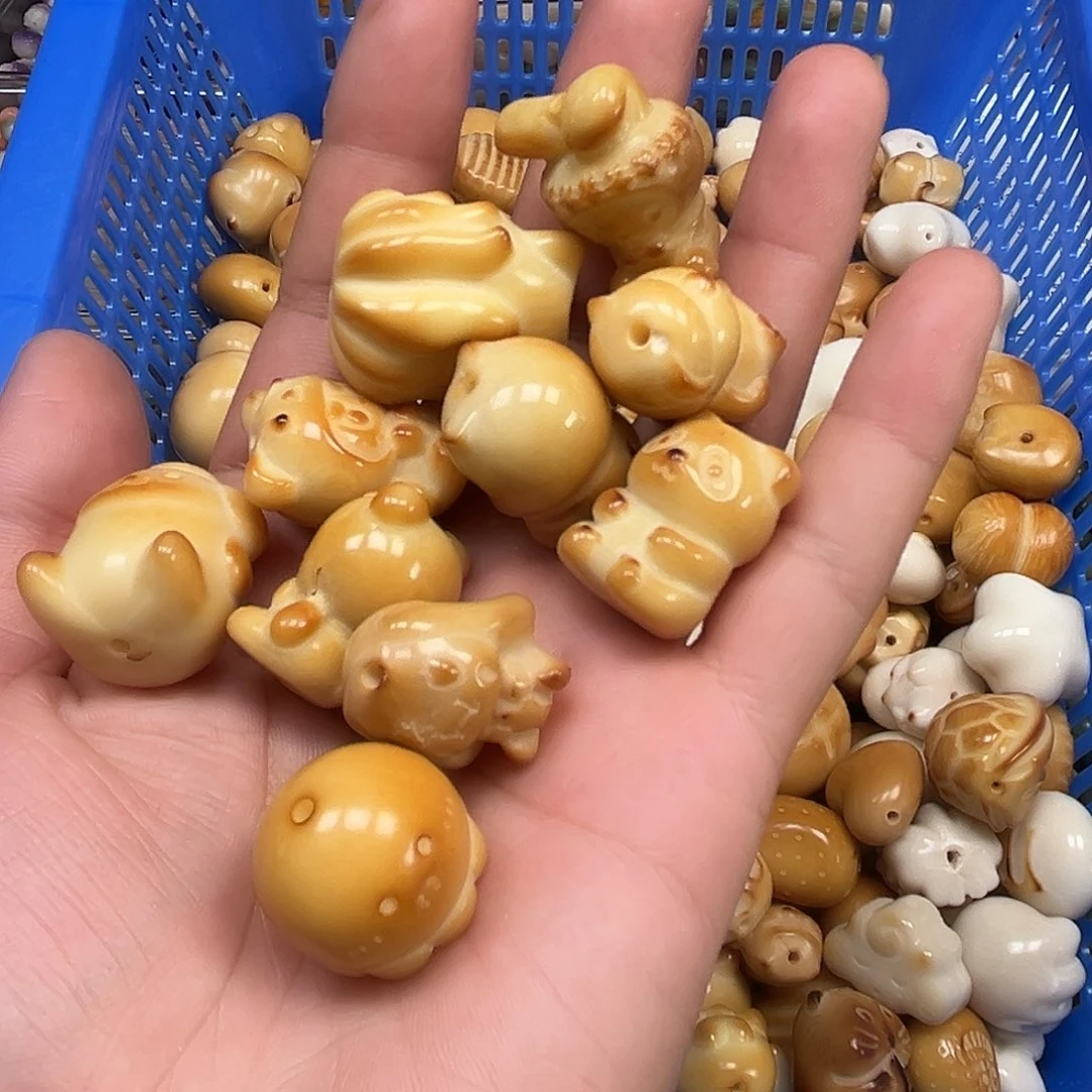 手串菩提根/象牙果动物混有裂10颗