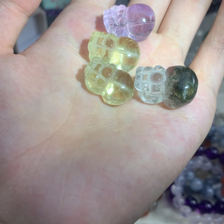 布貔貅紫水晶/绿幽灵/黄水晶