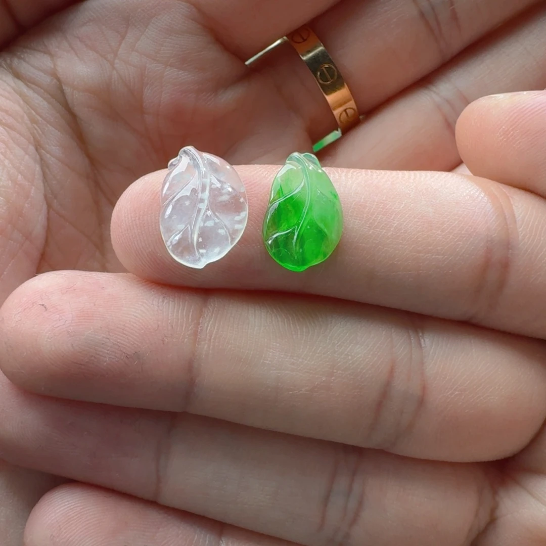 定制翡翠未镶嵌翡翠叶子