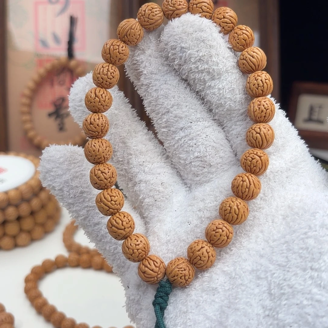 手串桃核1.1「川」野生大肠纹桃核手持