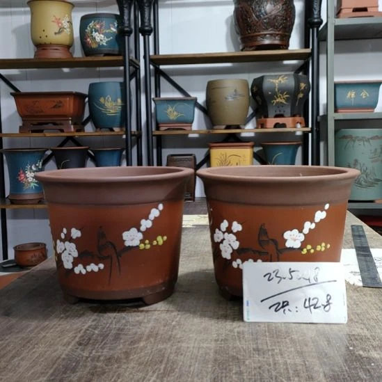 紫砂花盆库存尾货清仓