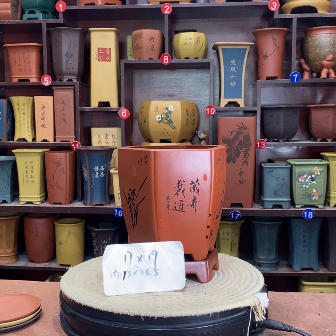 紫砂艺术紫砂花盆