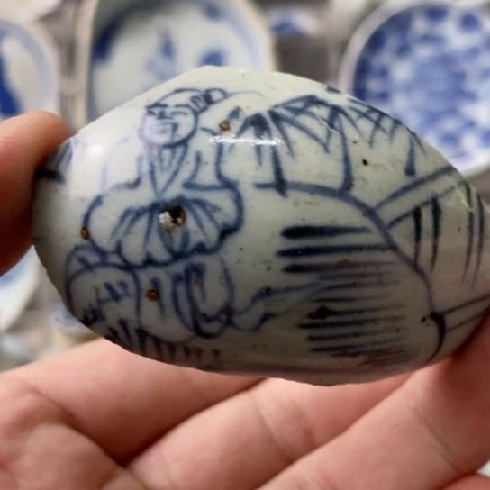 瓷片现代瓷器青花瓷片