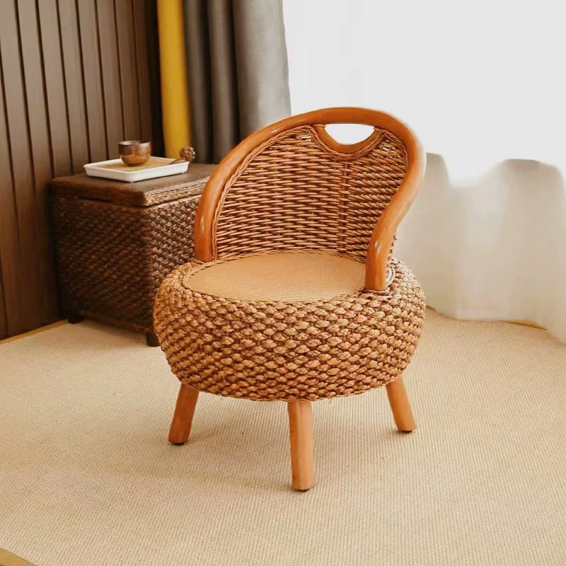 ZL35威升级版加粗把手真藤编藤椅阳台客厅小椅子手工编织矮靠背