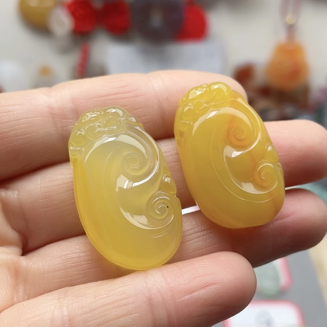 玛瑙/玉髓颈饰合金子**几