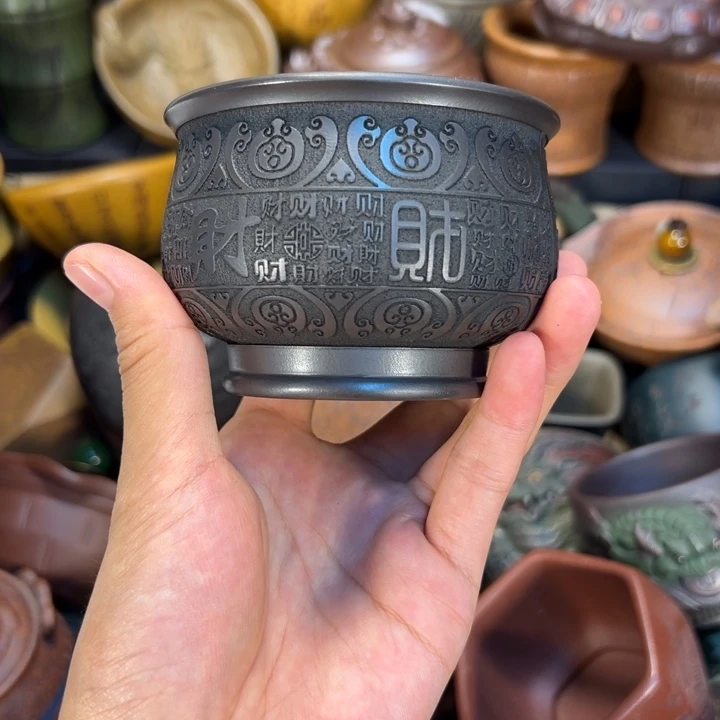 茶杯紫砂宜兴紫砂杯子