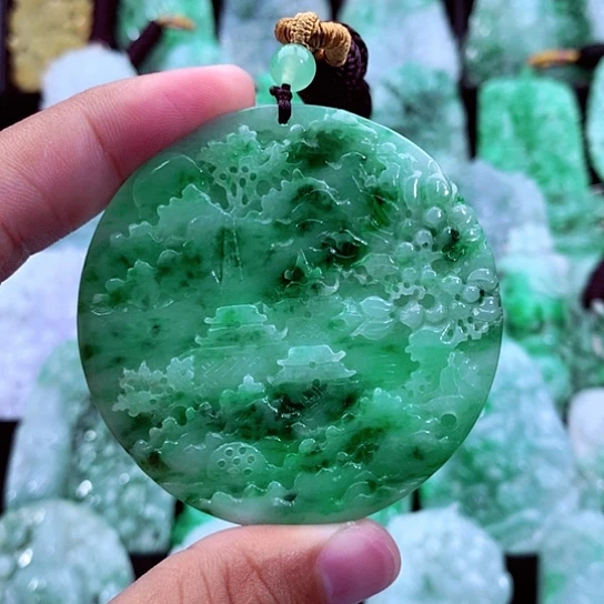 翡翠未镶嵌吊坠(不含链)