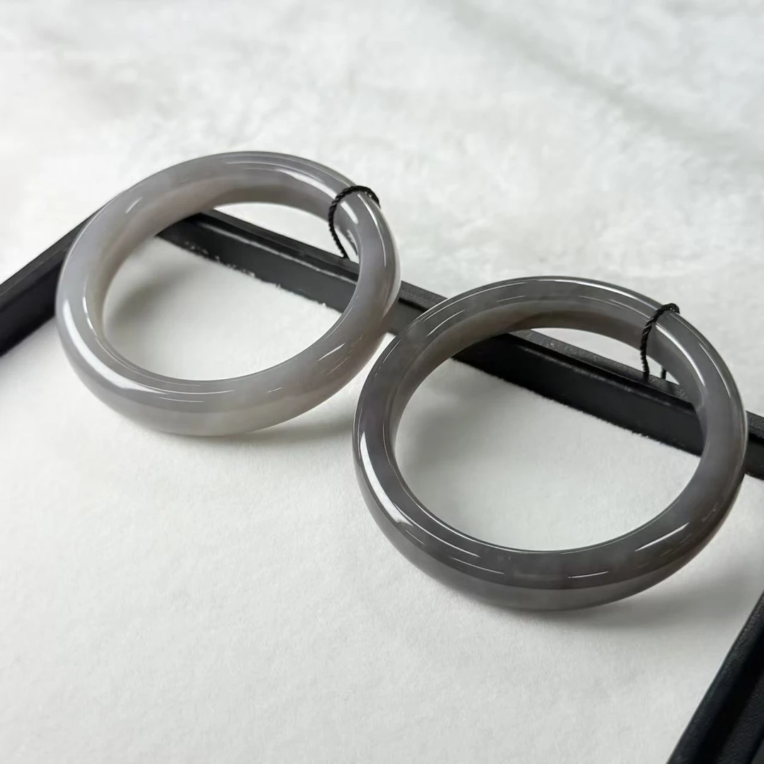 【睿泽赏宝】和田玉烟紫手镯（51-60#)多样性发一/有瑕 12*9