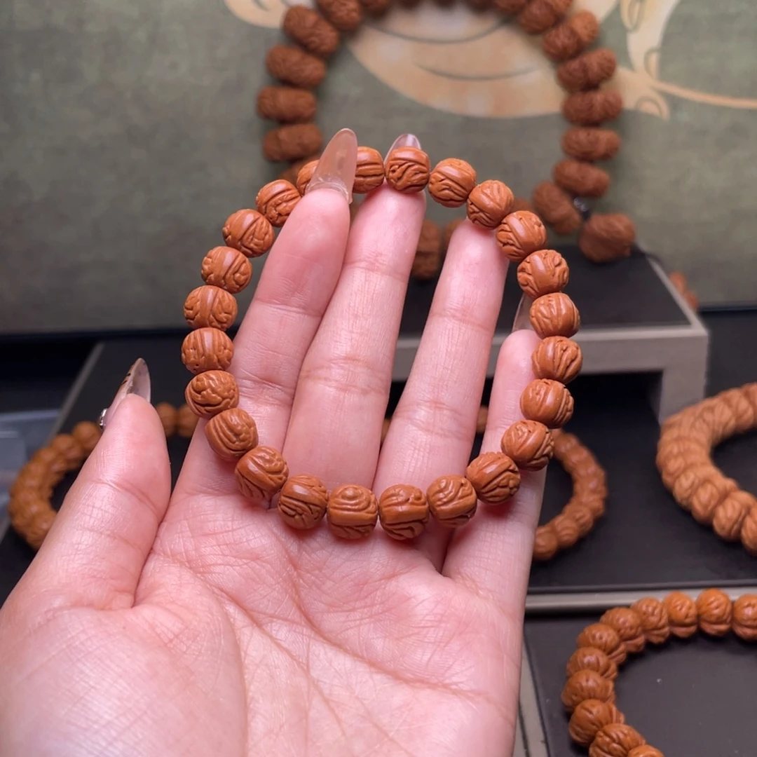 桃核吊坠10黑龙手串