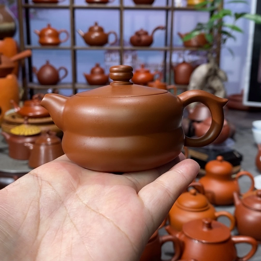 茶壶朱泥吴翰石矿朱泥柿柿如意壶88c