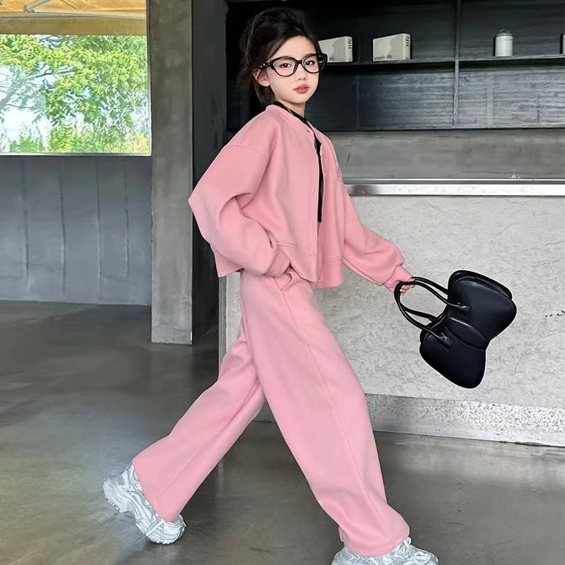 儿童2025夏季新款辣妹休闲开衫套装B0329