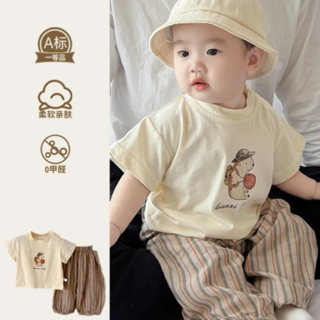 卡通薄款常规通用套头韩版男两件女童卫衣洋气童装婴儿婴童连体衣